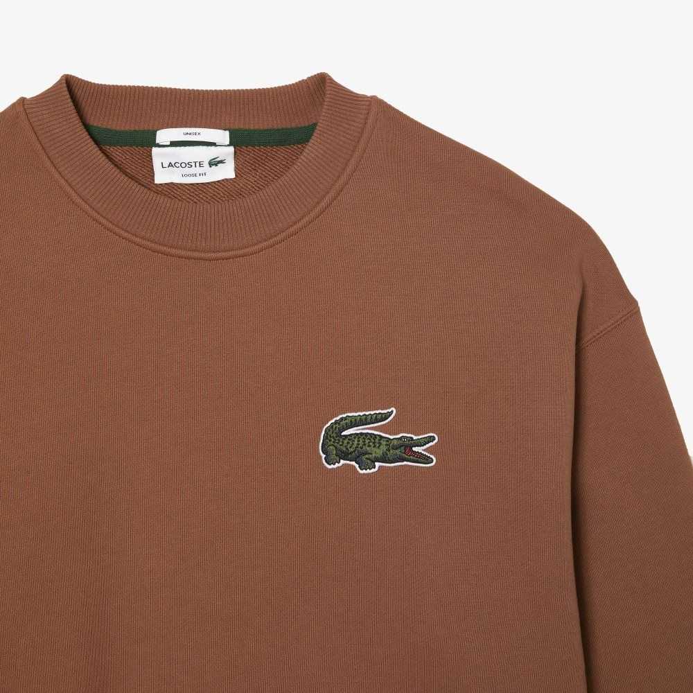 Lacoste Loose Fit Crocodile Badge Açık Kahverengi | JN8269510