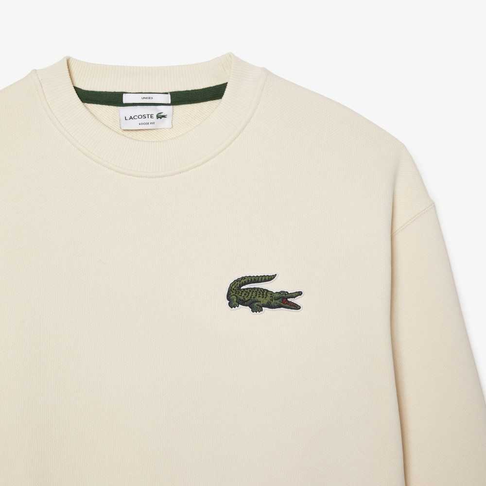 Lacoste Loose Fit Crocodile Badge Beyaz | XF8903164