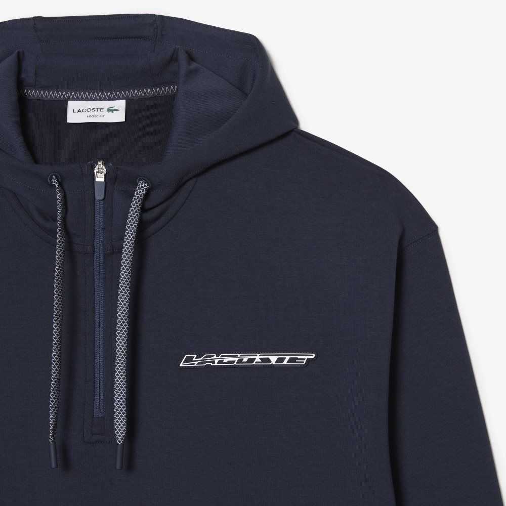 Lacoste Loose Fit Hoodie Mavi | YC2374159