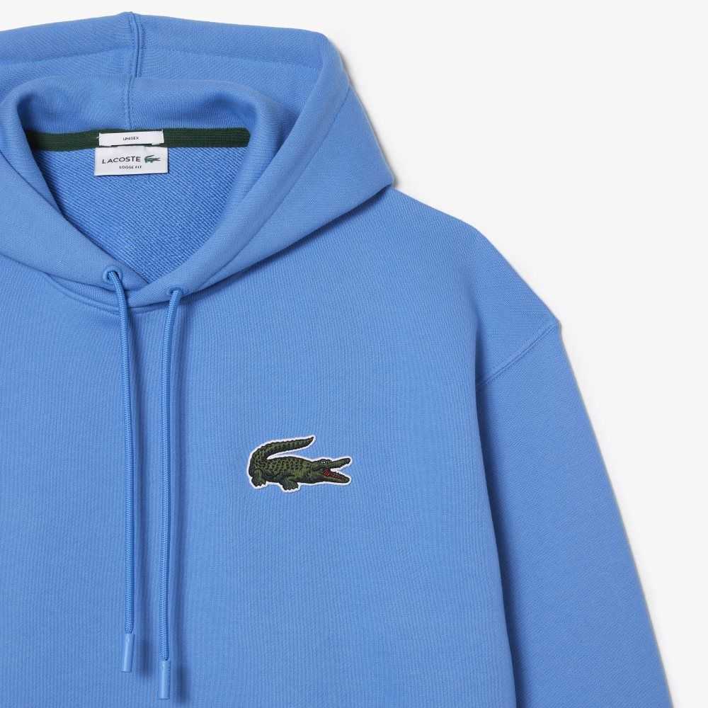 Lacoste Loose Fit Kukuletalı Organic Pamuklu Mavi | QN6091487