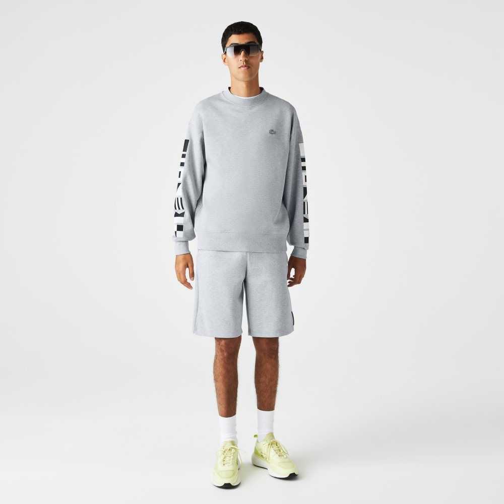 Lacoste Loose Fit Reflective Print Gri | KL7258046