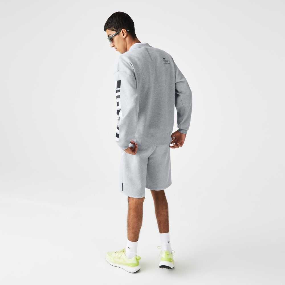 Lacoste Loose Fit Reflective Print Gri | KL7258046