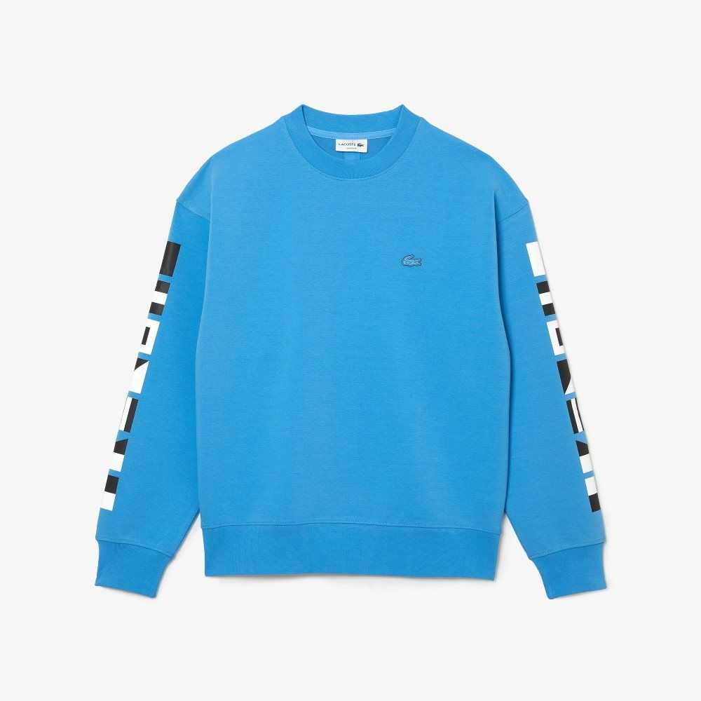 Lacoste Loose Fit Reflective Print Mavi | GL1897025