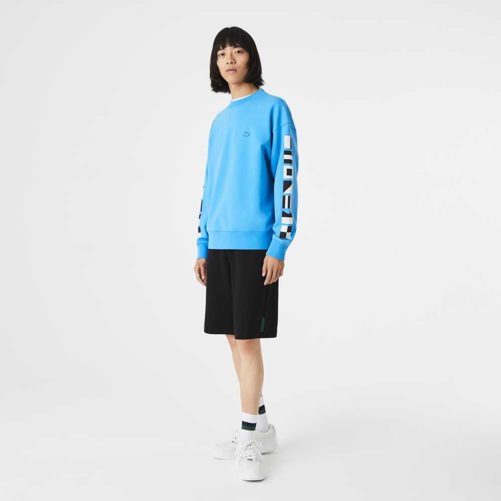 Lacoste Loose Fit Reflective Print Mavi | GL1897025