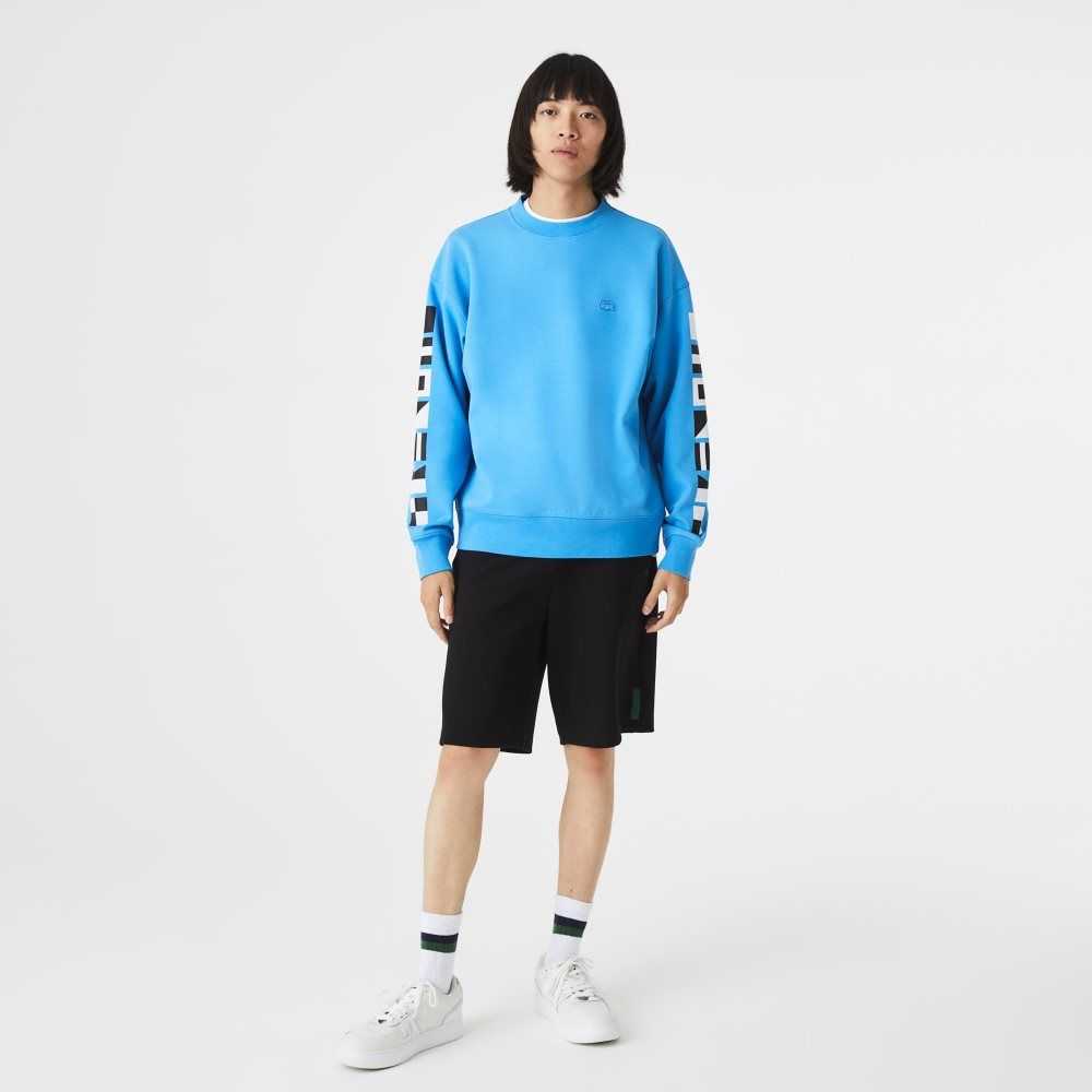 Lacoste Loose Fit Reflective Print Mavi | GL1897025