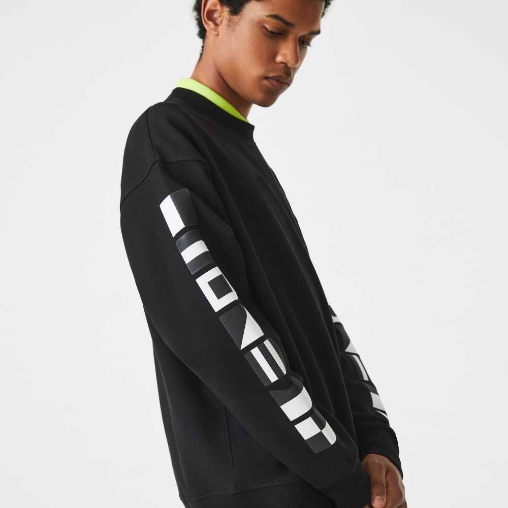 Lacoste Loose Fit Reflective Print Siyah | JY7890326