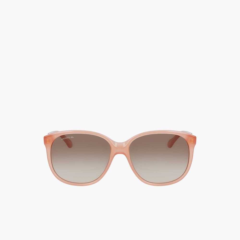 Lacoste Modified Rectangle Acetate Oversize Look Pembe | HJ4860391