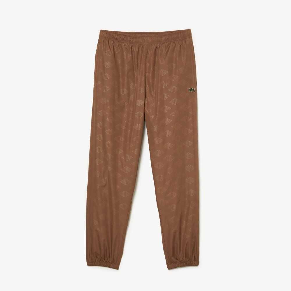 Lacoste Monogram Print Parça Pants Açık Kahverengi | FP8296407