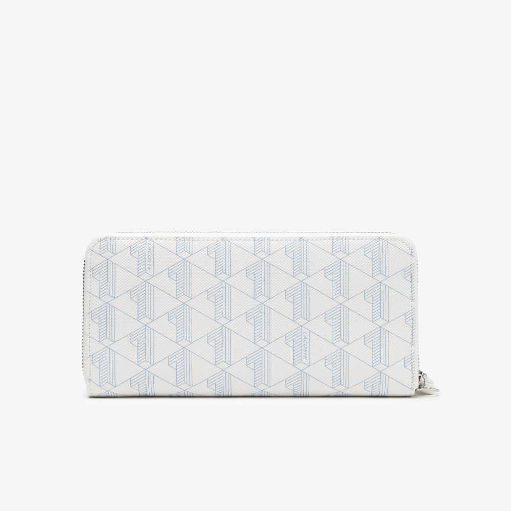 Lacoste Monogram Print Zip Wallet Renkli | MF4689530