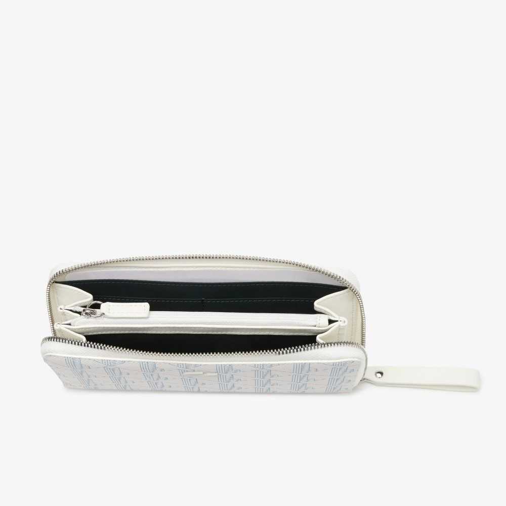 Lacoste Monogram Print Zip Wallet Renkli | MF4689530