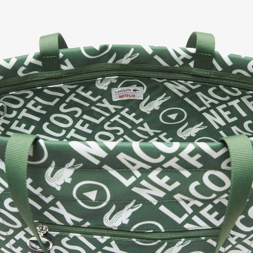 Lacoste Netflix Contrast Print Tote - Large Renkli | ZD9510273