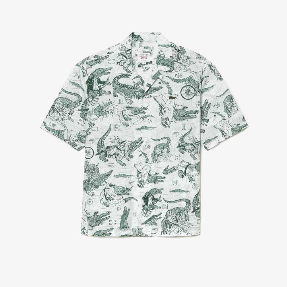 Lacoste Netflix Kısa Sleeve Printed Shirt Renkli | QM5462071