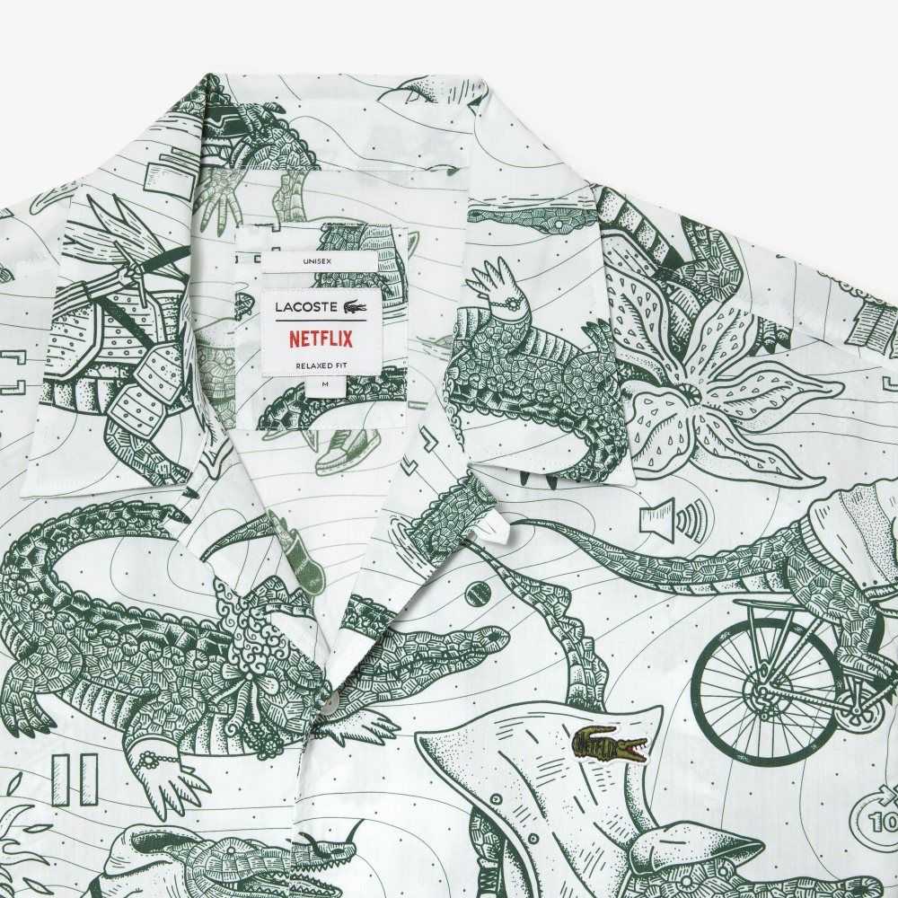 Lacoste Netflix Kısa Sleeve Printed Shirt Renkli | QM5462071