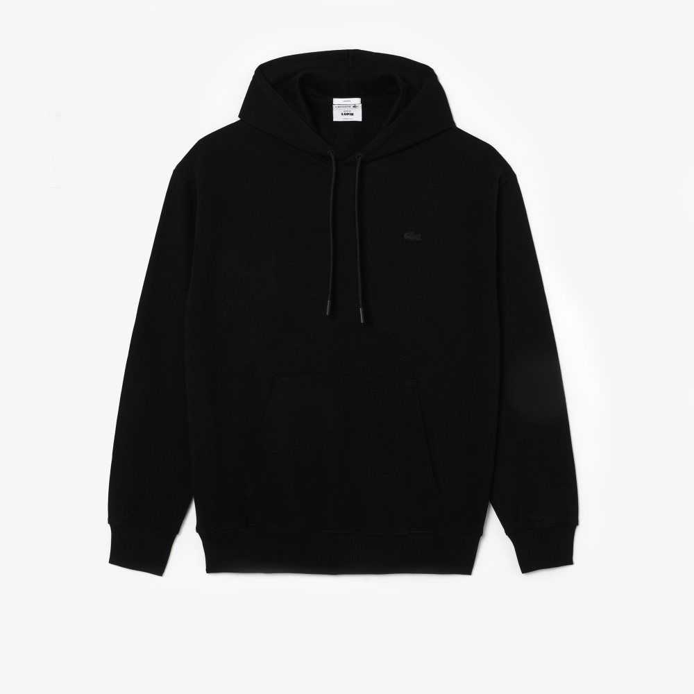 Lacoste Netflix Loose Fit Hoodie Siyah | LW3259046