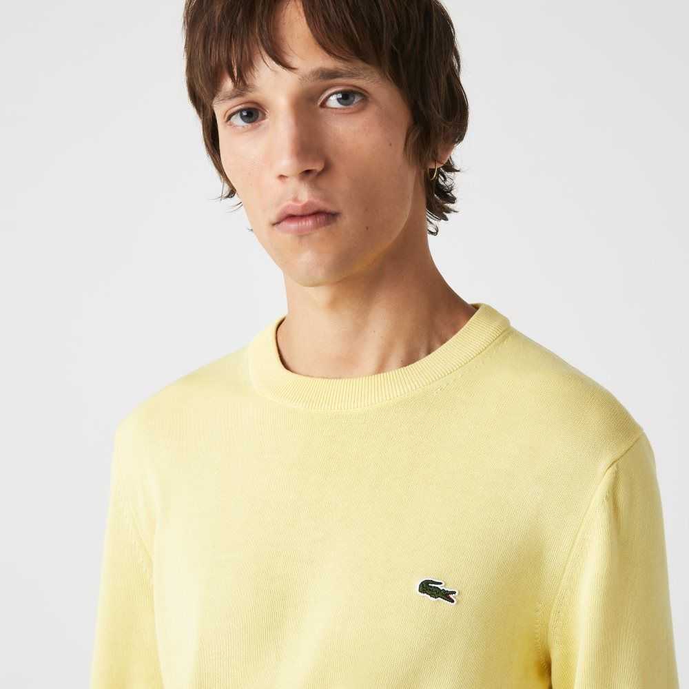 Lacoste Organic Pamuklu Crew Neck Sarı | MR1627835