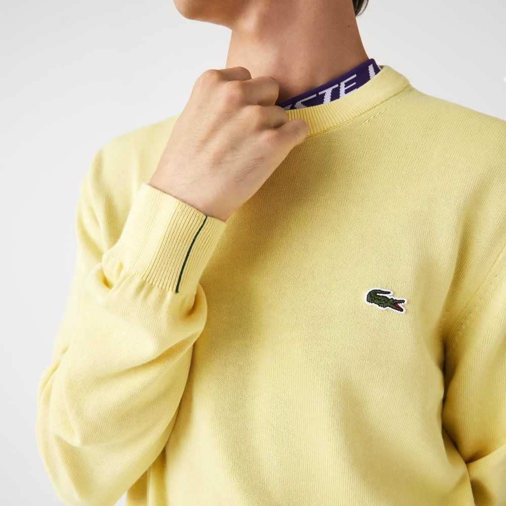 Lacoste Organic Pamuklu Crew Neck Sarı | MR1627835