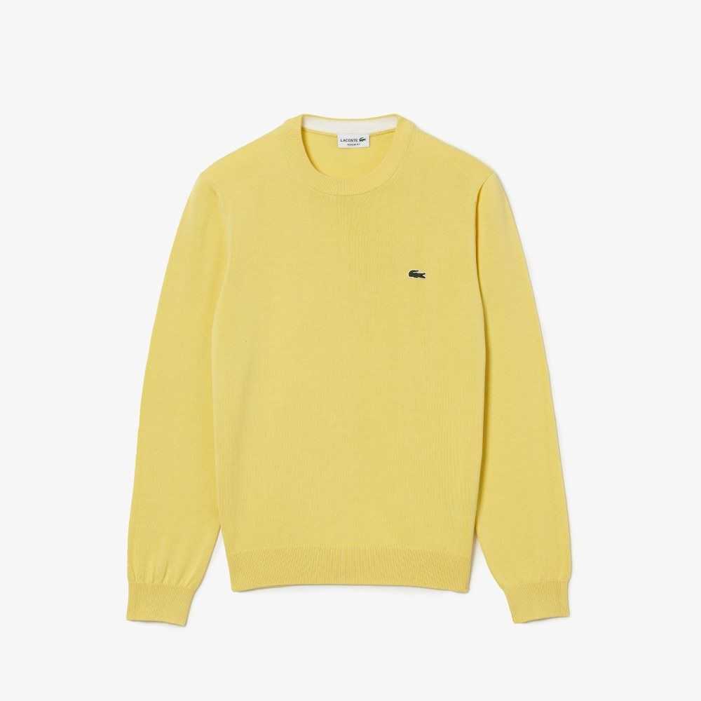 Lacoste Organic Pamuklu Crew Neck Sarı | MR1627835