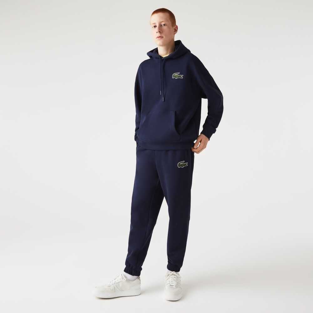 Lacoste Organic Pamuklu Fleece Trackpants Lacivert Mavi | KX5614279