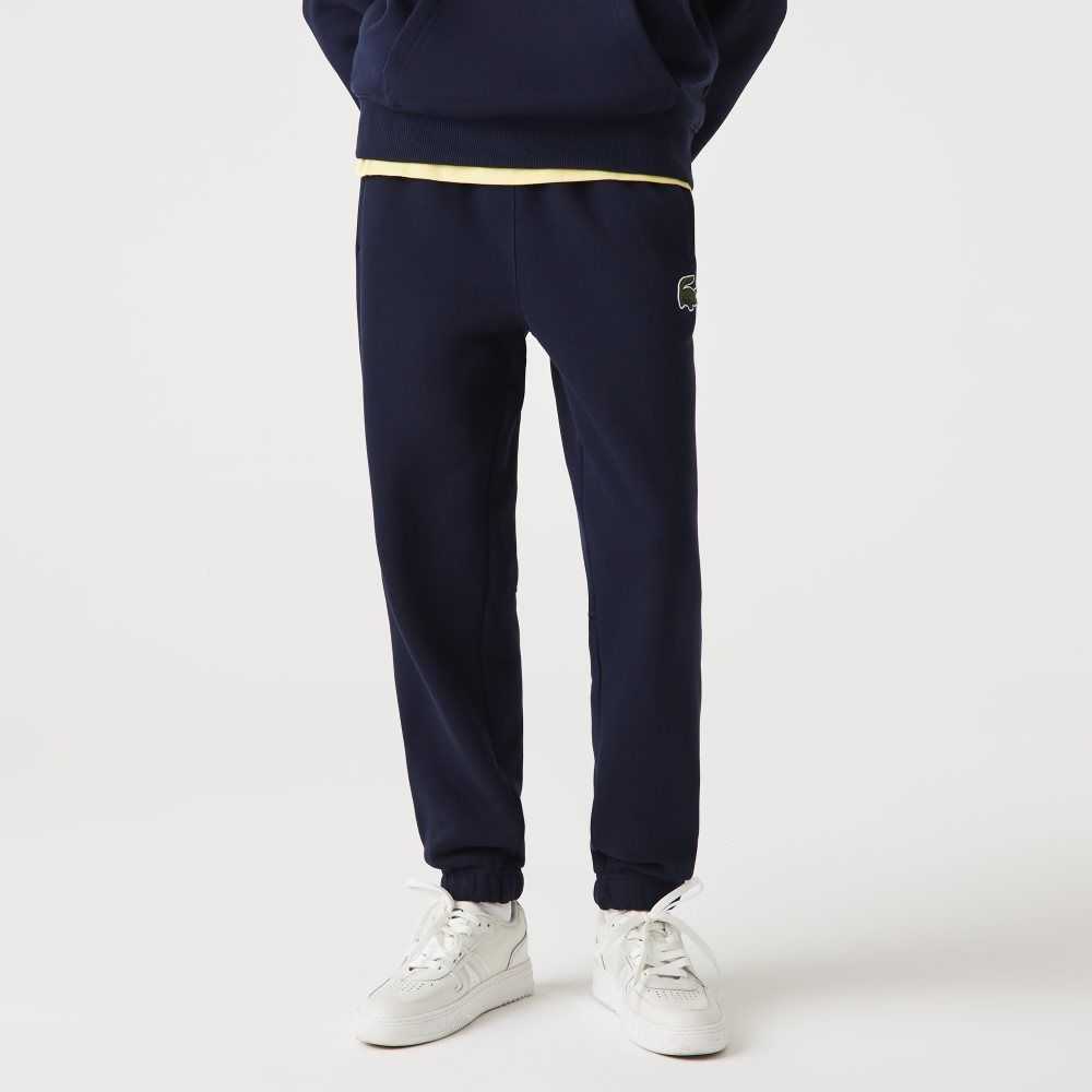 Lacoste Organic Pamuklu Fleece Trackpants Lacivert Mavi | KX5614279