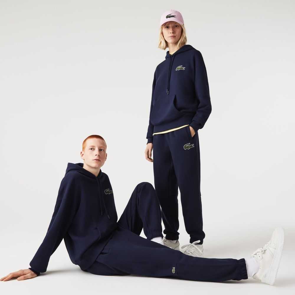 Lacoste Organic Pamuklu Fleece Trackpants Lacivert Mavi | KX5614279