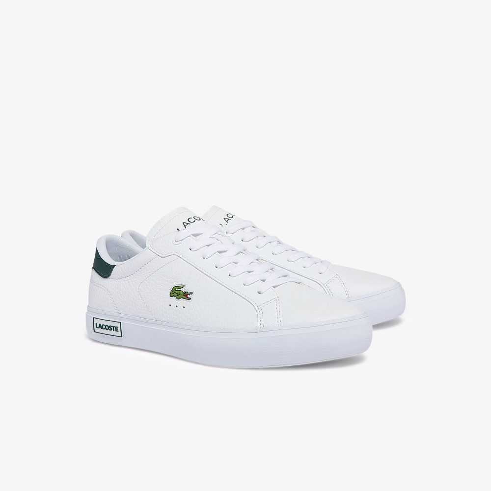 Lacoste Powercourt Deri Beyaz Koyu Yeşil | PZ5631847