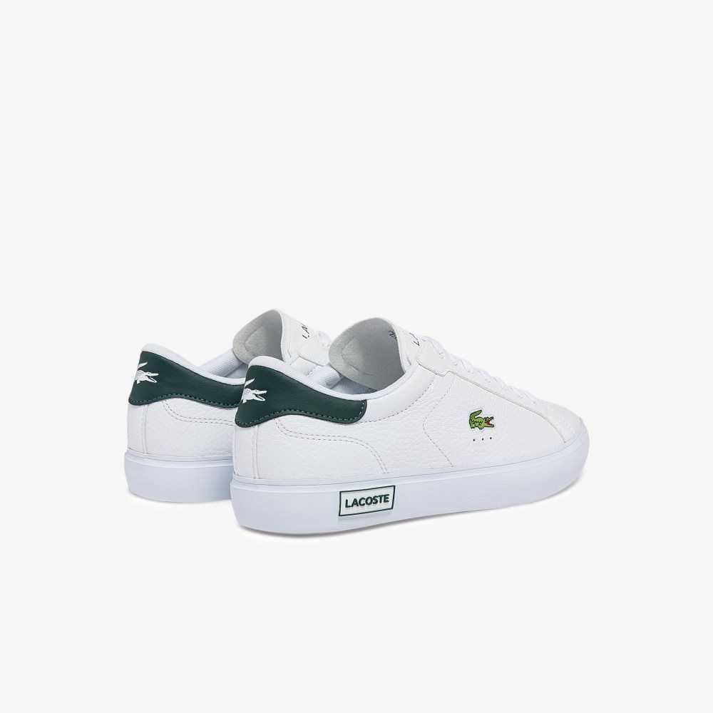 Lacoste Powercourt Deri Beyaz Koyu Yeşil | PZ5631847