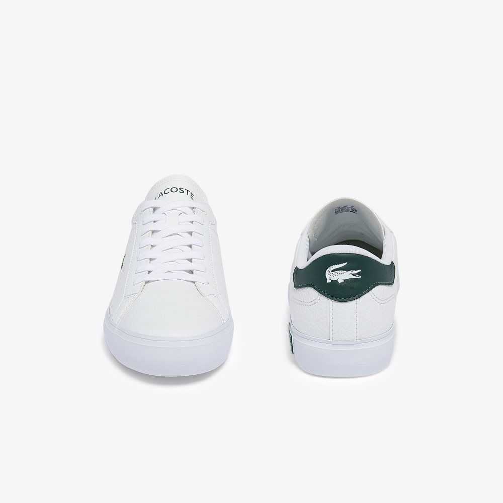 Lacoste Powercourt Deri Beyaz Koyu Yeşil | PZ5631847