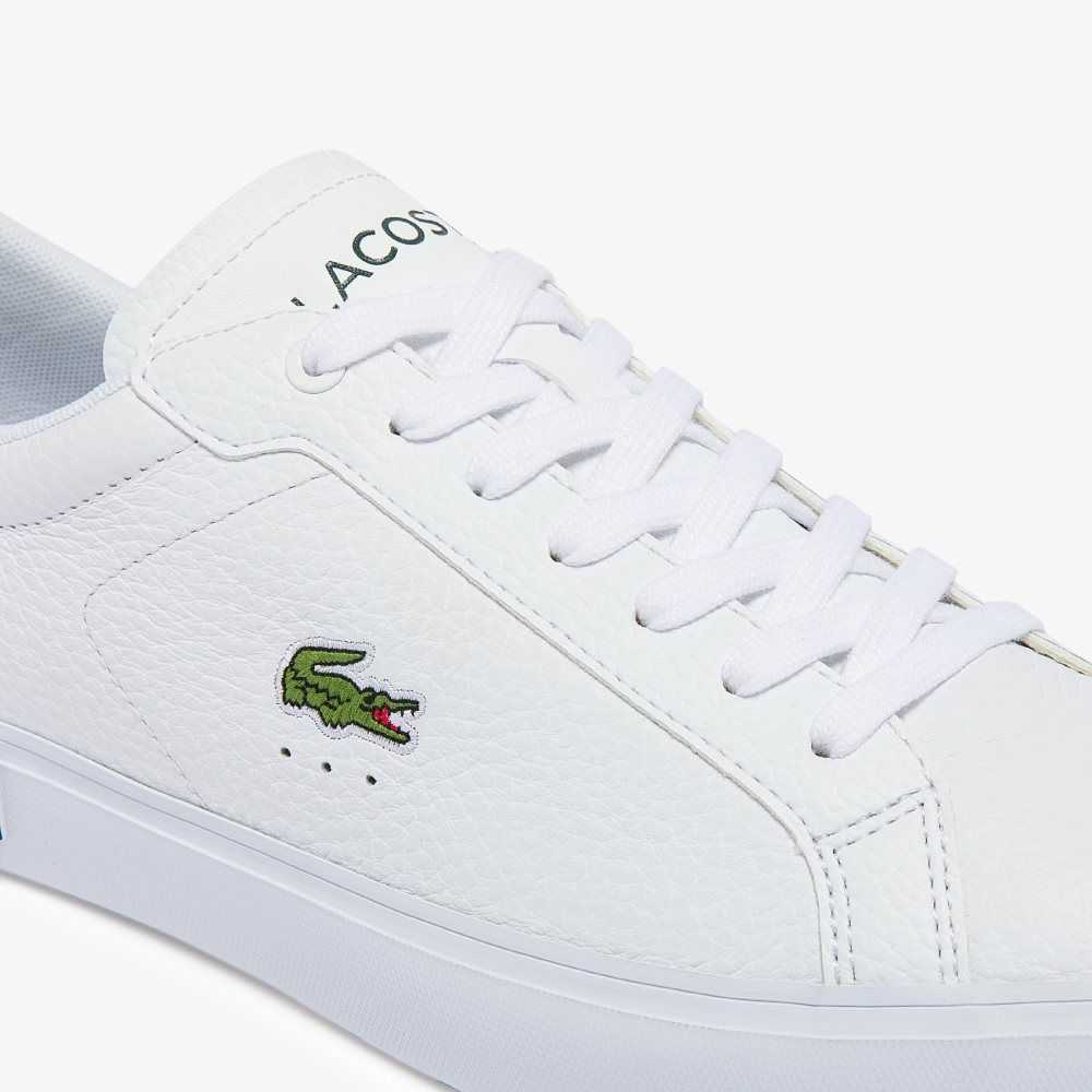 Lacoste Powercourt Deri Beyaz Koyu Yeşil | PZ5631847