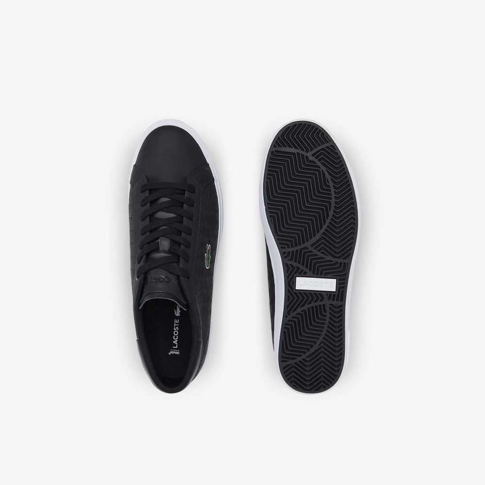 Lacoste Powercourt Deri Siyah Beyaz | MX7096581