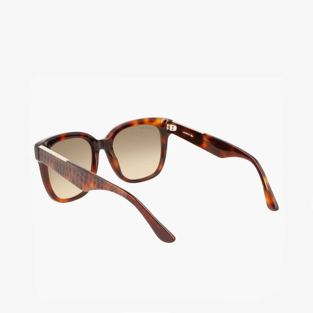 Lacoste Rectangle Acetate Croco Skin Renkli | LD7520431