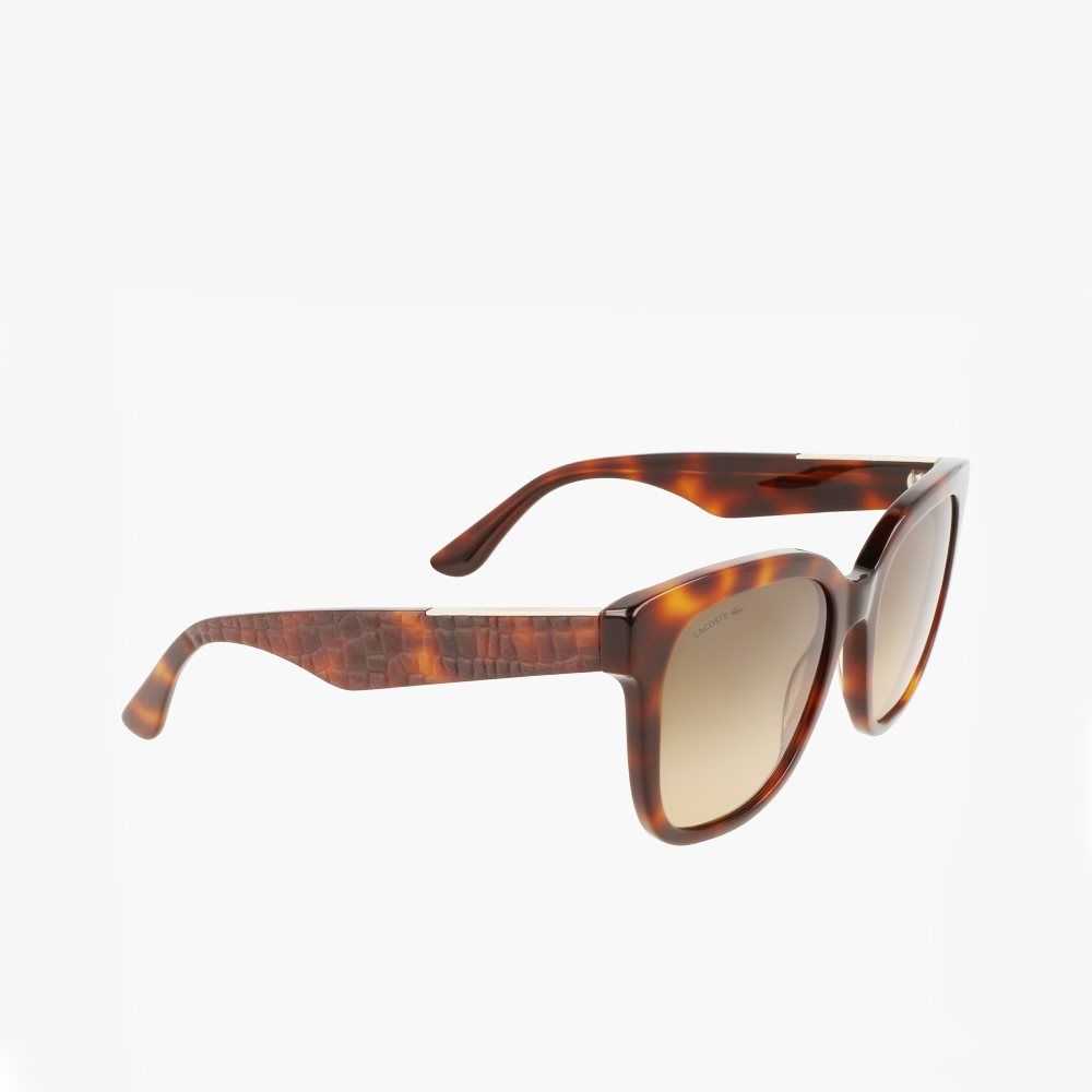 Lacoste Rectangle Acetate Croco Skin Renkli | LD7520431