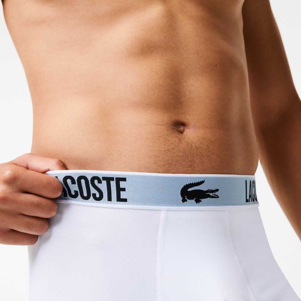 Lacoste Recycled Polyester Jersey Trunk 3-Pack Siyah Koyu Gri Beyaz | FA3750641