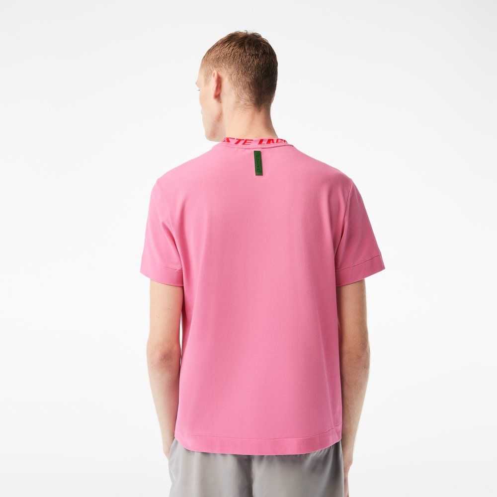 Lacoste Regular Fit Branded Collar Pembe | ZC0849156