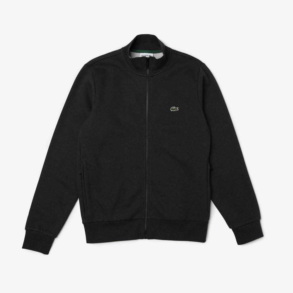 Lacoste Regular Fit Brushed Fleece Zippered Gri | SR7543620