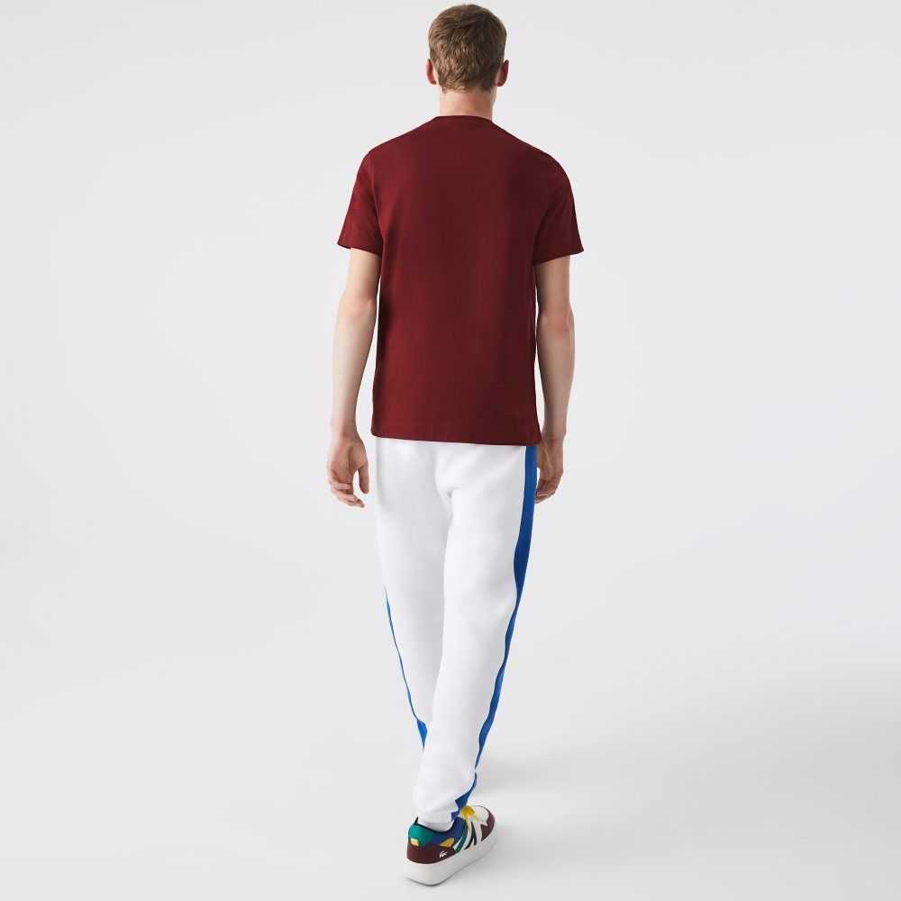 Lacoste Regular Fit Contrast Lettering Pamuklu Bordo | MJ7431568