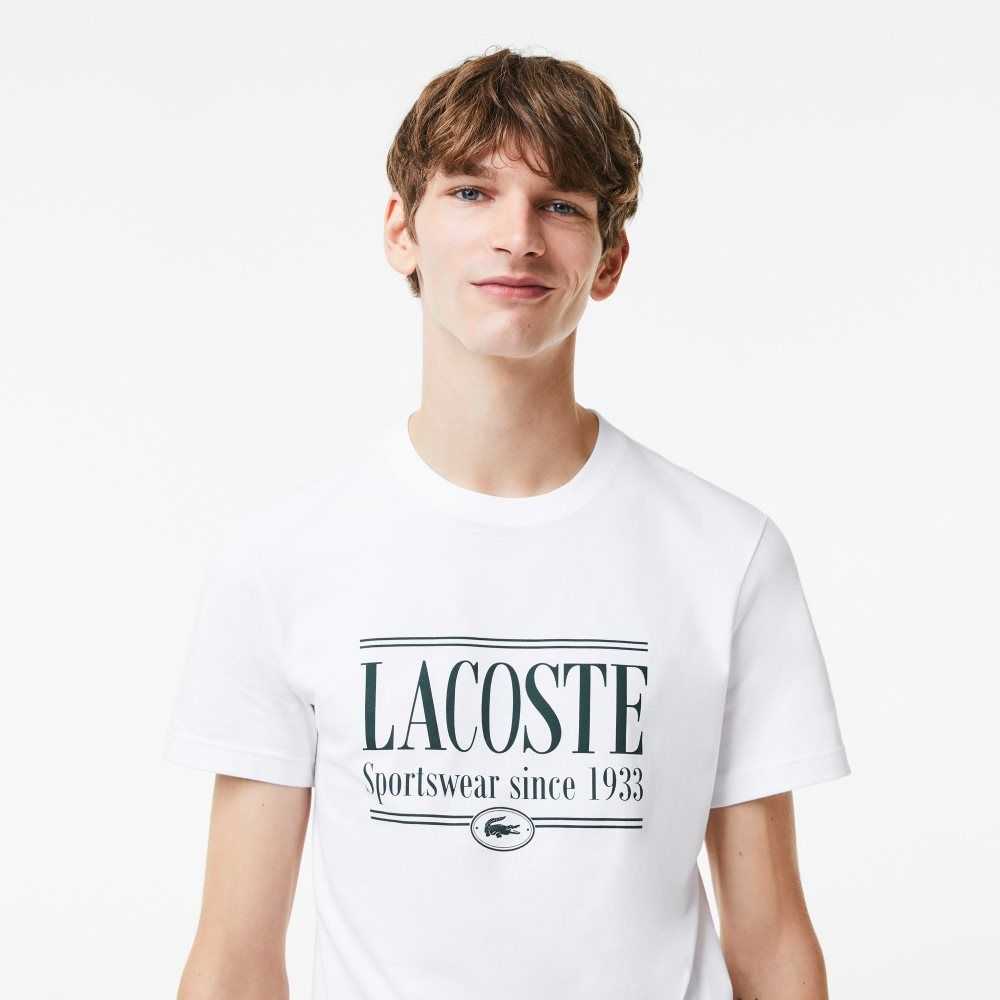 Lacoste Regular Fit Jersey Beyaz | AE1789650