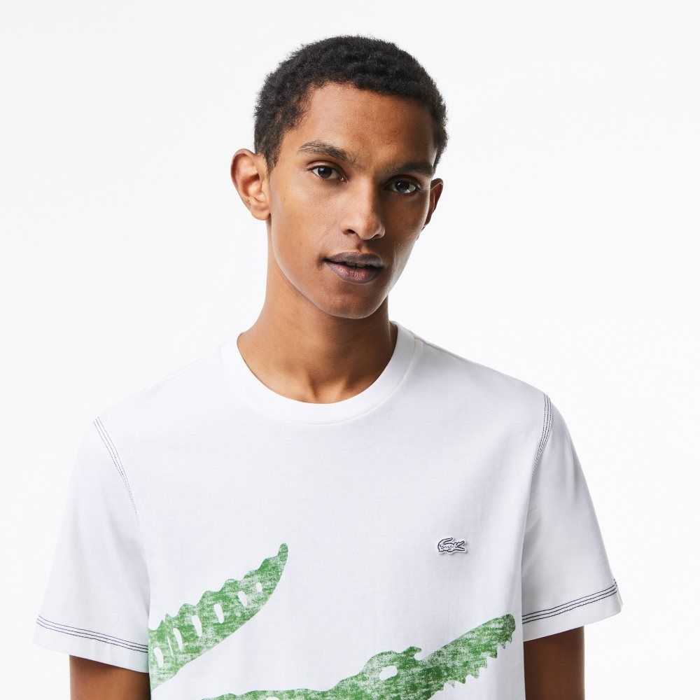 Lacoste Regular Fit Organic Pamuklu Jersey Beyaz | AG8902671