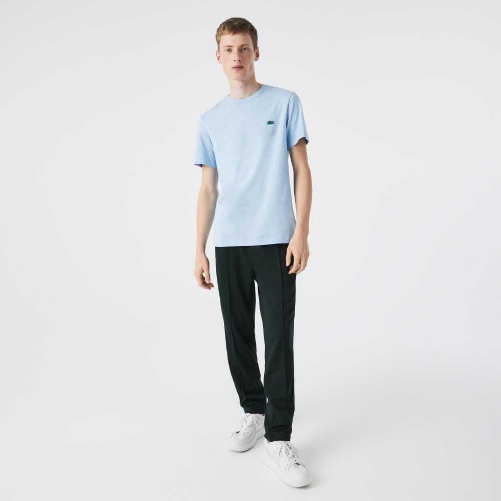 Lacoste Regular Fit Speckled Print Pamuklu Jersey Turkuaz | VA2380145