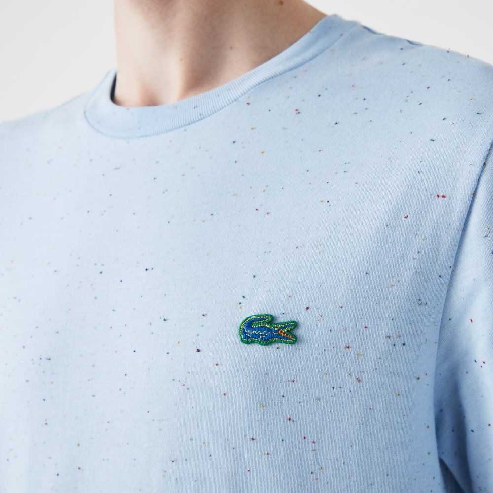 Lacoste Regular Fit Speckled Print Pamuklu Jersey Turkuaz | VA2380145