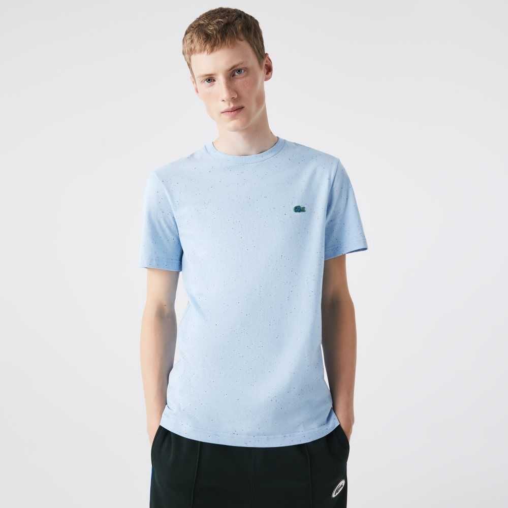 Lacoste Regular Fit Speckled Print Pamuklu Jersey Turkuaz | VA2380145