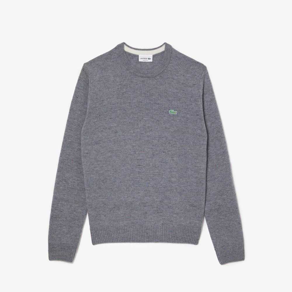 Lacoste Regular Fit Speckled Print Yün Jersey Gri | FL9706145