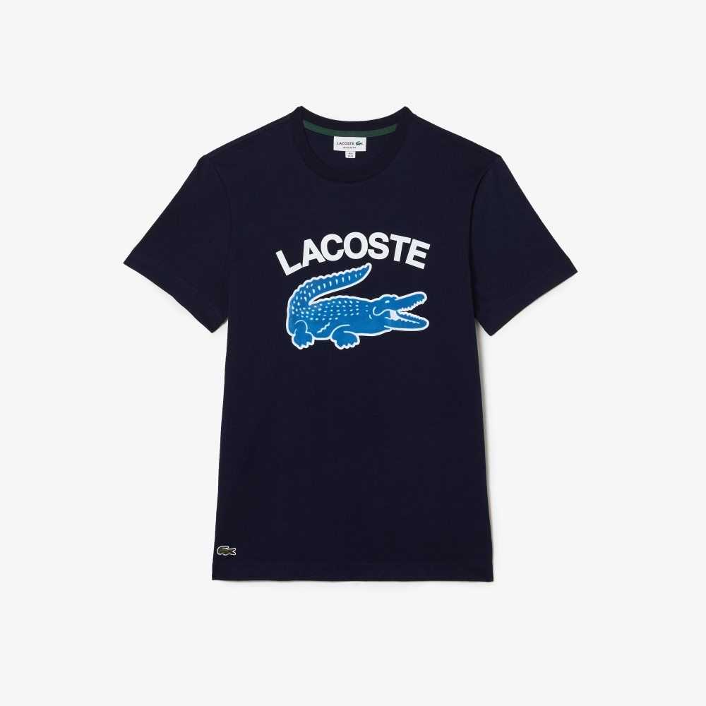 Lacoste Regular Fit XL Crocodile Print Lacivert Mavi | PF3718926