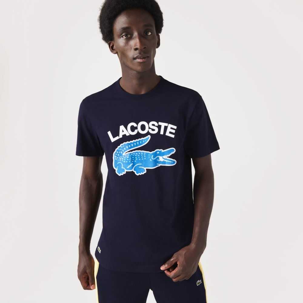 Lacoste Regular Fit XL Crocodile Print Lacivert Mavi | PF3718926