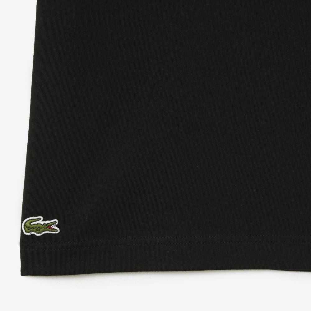 Lacoste Relaxed Fit Organic Pamuklu Jersey Siyah | ZU2619738