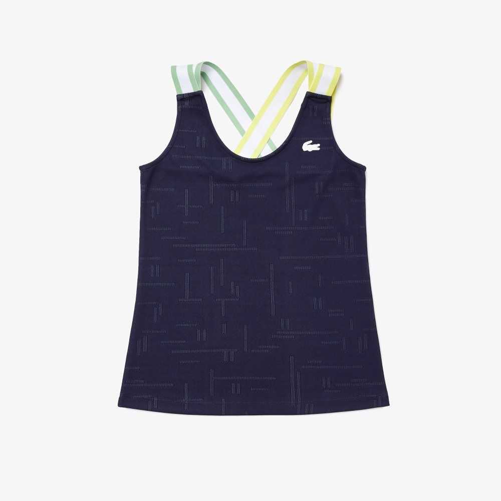 Lacoste SPORT Close-Fitting Tank Lacivert Mavi Beyaz | QA5348792