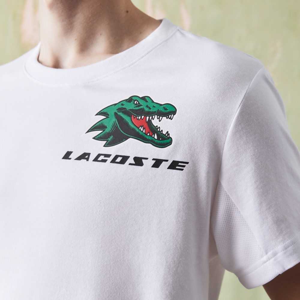 Lacoste SPORT Crocodile Print Tenis Beyaz | TP7621039