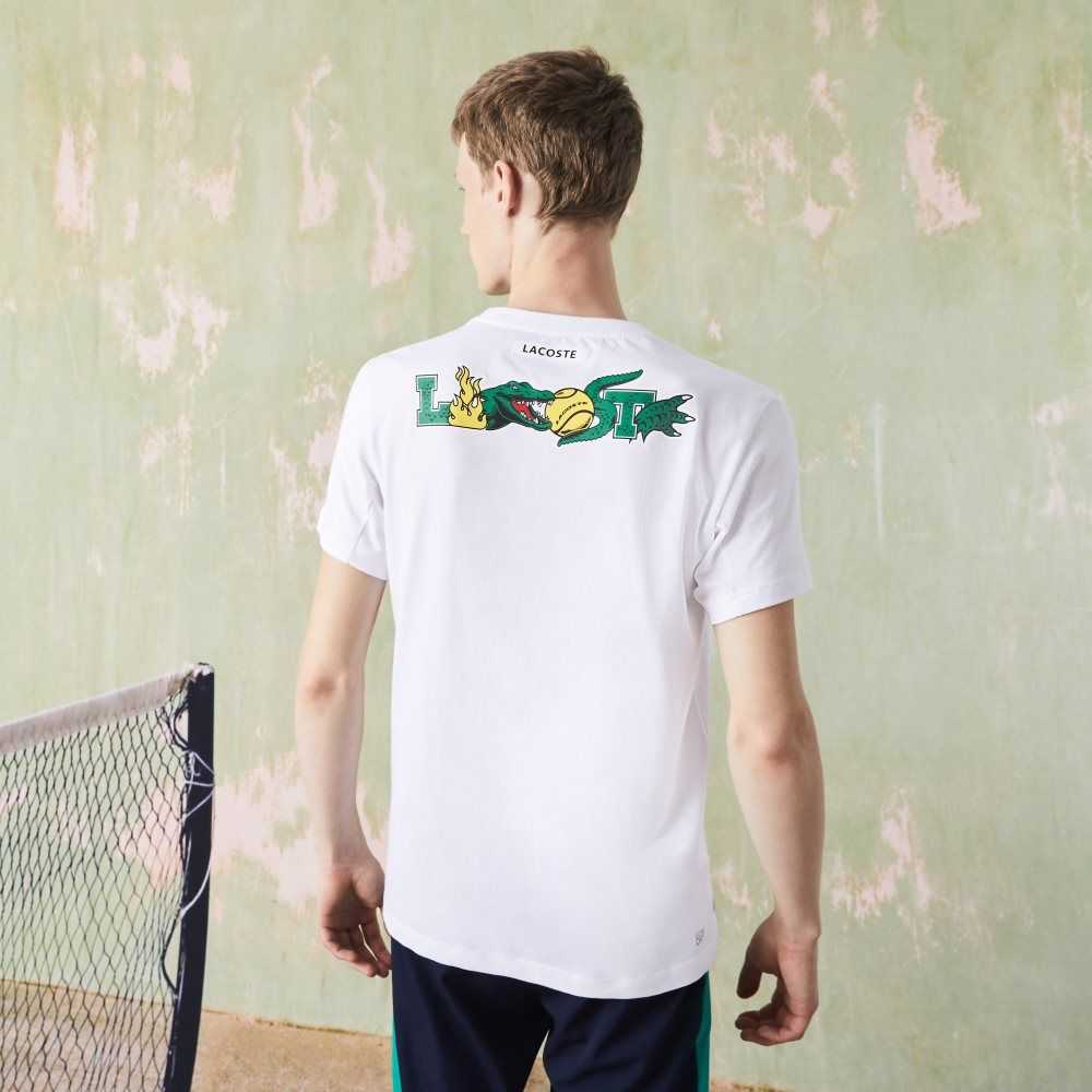 Lacoste SPORT Crocodile Print Tenis Beyaz | TP7621039