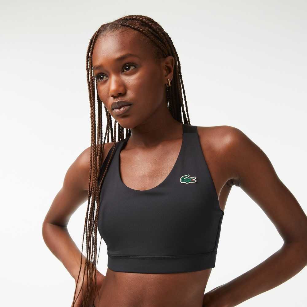 Lacoste SPORT Cross Askılı Sports Bra Siyah | TY4628370