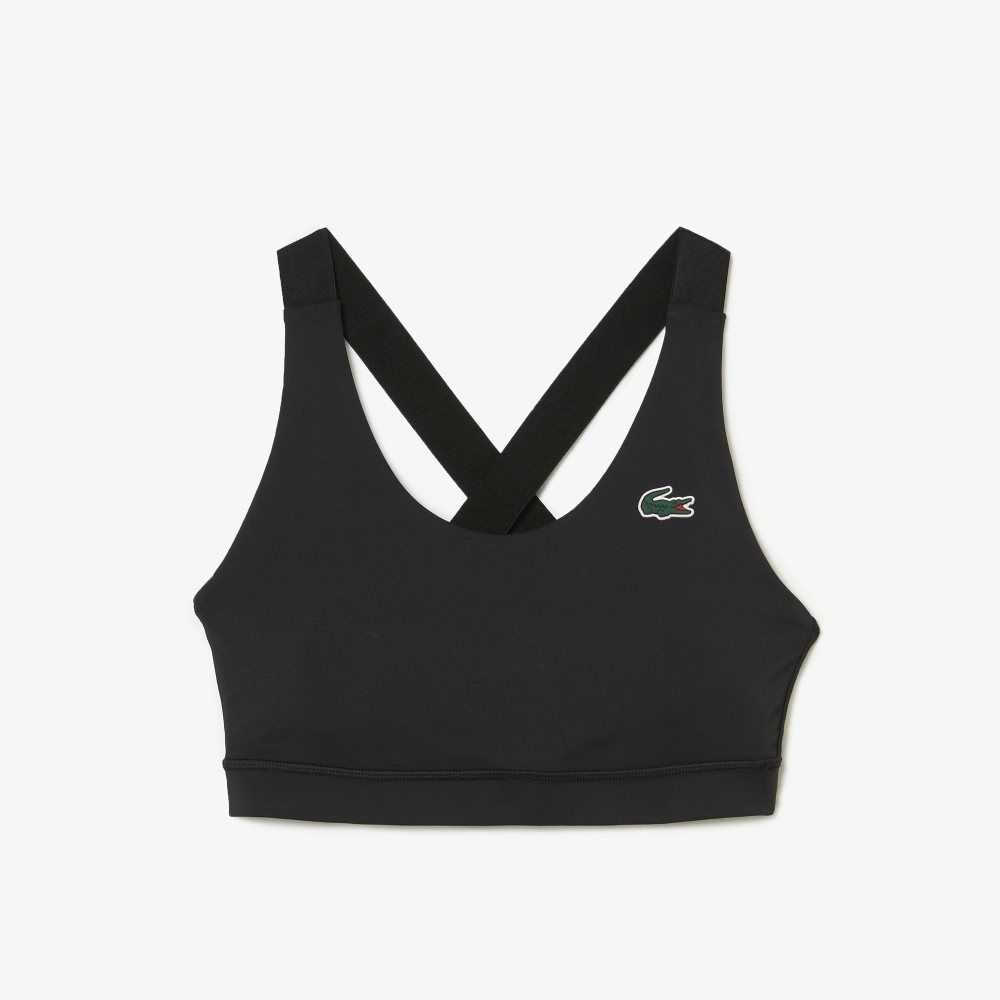 Lacoste SPORT Cross Askılı Sports Bra Siyah | TY4628370