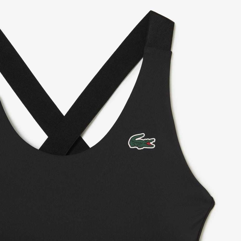 Lacoste SPORT Cross Askılı Sports Bra Siyah | TY4628370